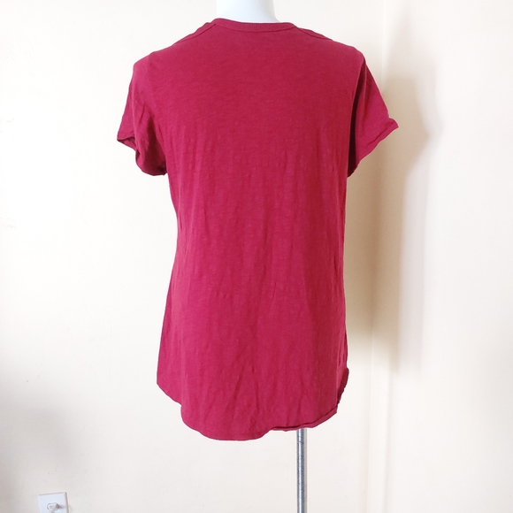 Soft Surroundings Plus Size 1X Shoulder Cut-Out Cotton Short Sleeve T-shirt Top - Picture 6 of 8